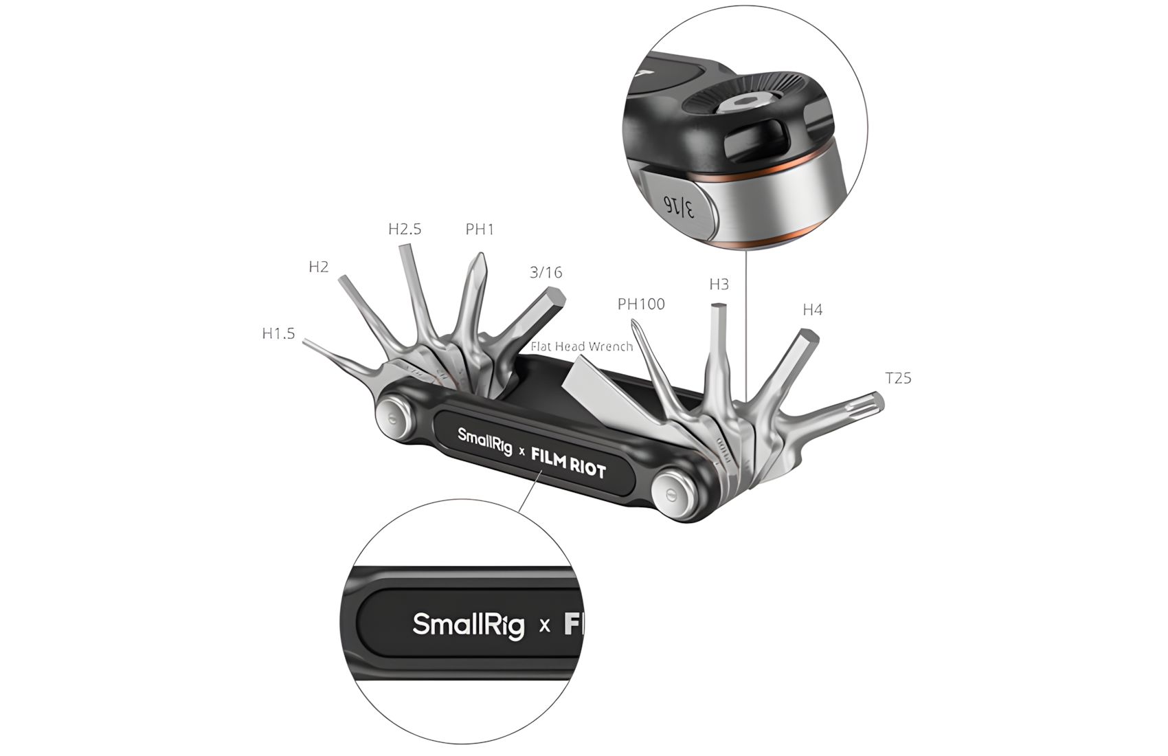 Folding 10 in 1 Wrench Red