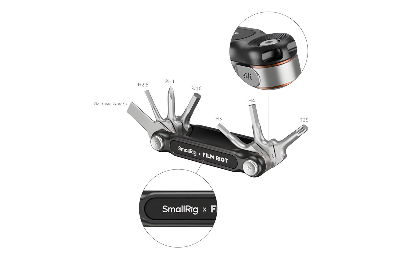 Folding 7 in 1 Wrench Red