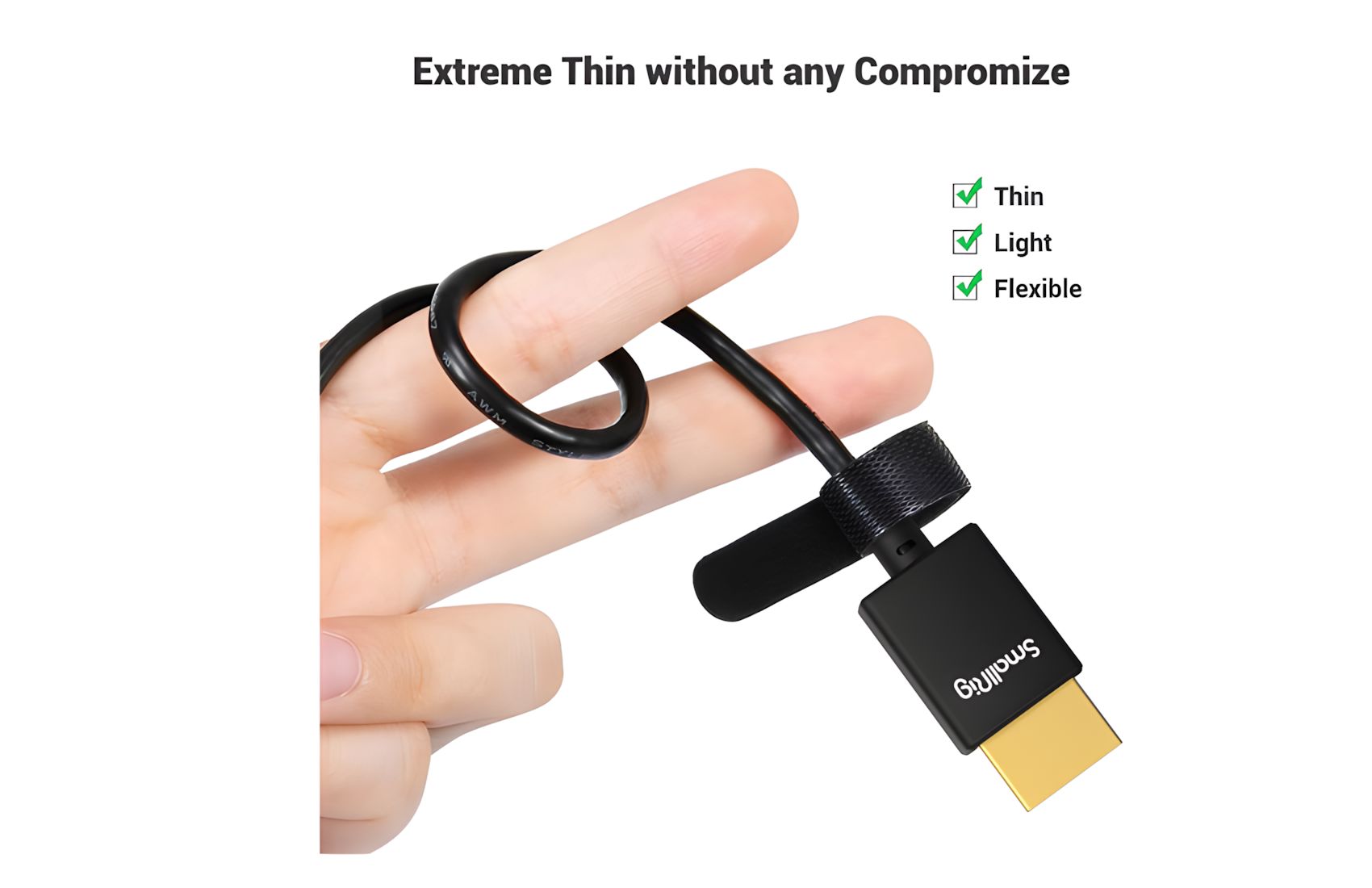 Slim Micro-HDMI to HDMI 35cm